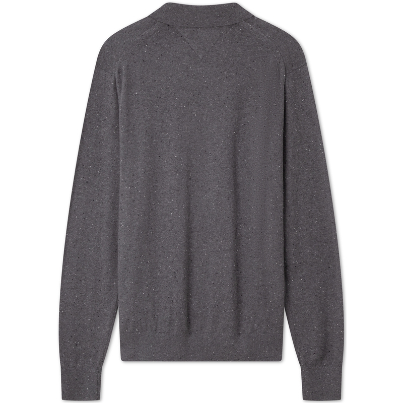 Lookbook 汤米希尔费格羊毛混纺刺绣标志翻领毛衣 MW0MW36519