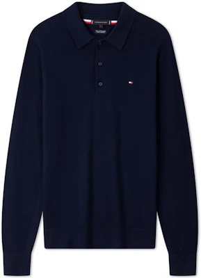 汤米希尔费格羊毛混纺刺绣标志翻领毛衣 MW0MW36519 Sizing 汤米希尔费格羊毛混纺刺绣标志翻领毛衣 MW0MW36519