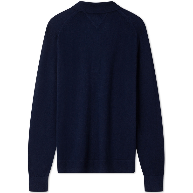 Cheap 汤米希尔费格羊毛混纺刺绣标志翻领毛衣 MW0MW36519