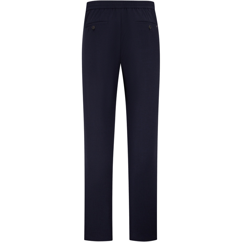 Lookbook 汤米希尔费格羊毛混纺锥形休闲商务裤海军蓝 MW0MW34888