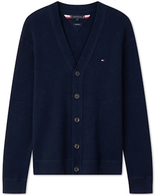 汤米希尔费格羊毛纽扣V领宽松针织毛衣 MW0MW36553 Buy 汤米希尔费格羊毛纽扣V领宽松针织毛衣 MW0MW36553