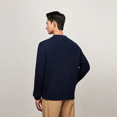 汤米希尔费格羊毛纽扣V领宽松针织毛衣 MW0MW36553 Purchase 汤米希尔费格羊毛纽扣V领宽松针织毛衣 MW0MW36553