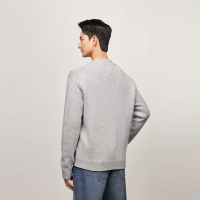 汤米希尔费格羊毛纽扣V领宽松针织毛衣 MW0MW36553 2