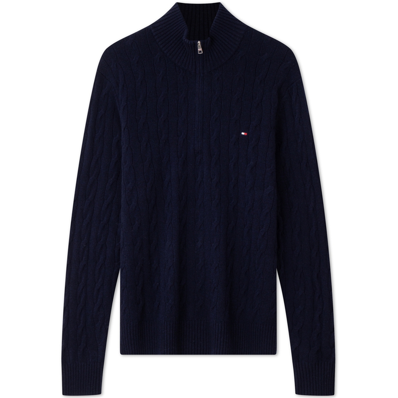 Tommy Hilfiger  Wool Half-Zip Knit Sweater Pullover Casual Jumper. MW0MW37898