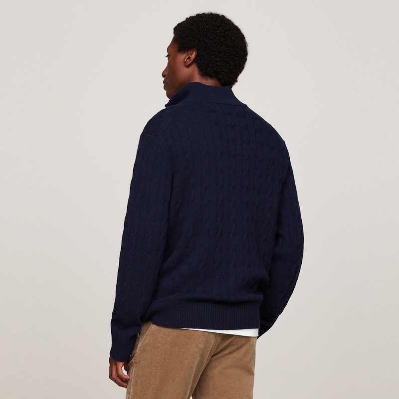 Purchase 汤米·希尔费格 羊毛半拉链针织休闲毛衣套头衫 MW0MW37898