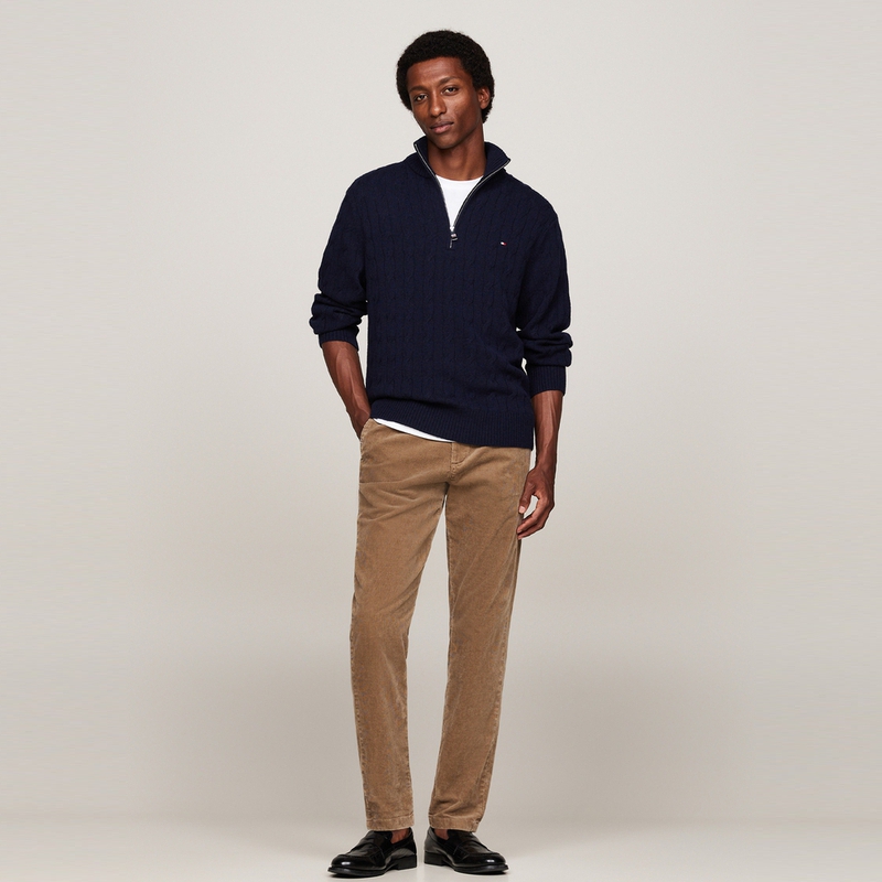 Details for 汤米·希尔费格 羊毛半拉链针织休闲毛衣套头衫 MW0MW37898