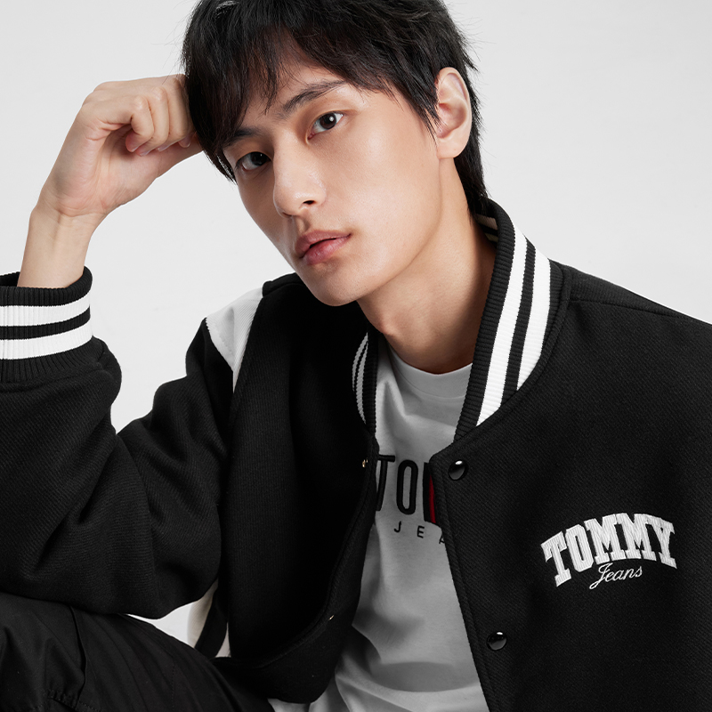 Sizing Tommy Hilfiger 美國色塊羊毛混紡棒球外套 DM0DM17223-BDS