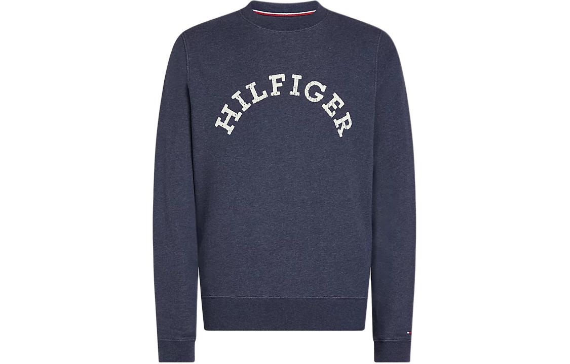 Tommy Hilfiger Arched Logo Monotype Crewneck Sweatshirt Deep Navy Men MW0MW34448-DV6