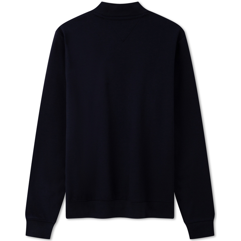 Lookbook 汤米·希尔费格徽标刺绣半V领针织套头衫 MW0MW32688