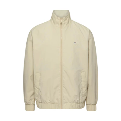 Tommy Hilfiger Beige Lightweight Embroidered Logo Commuter Jacket for Men DM0DM17982-ACG