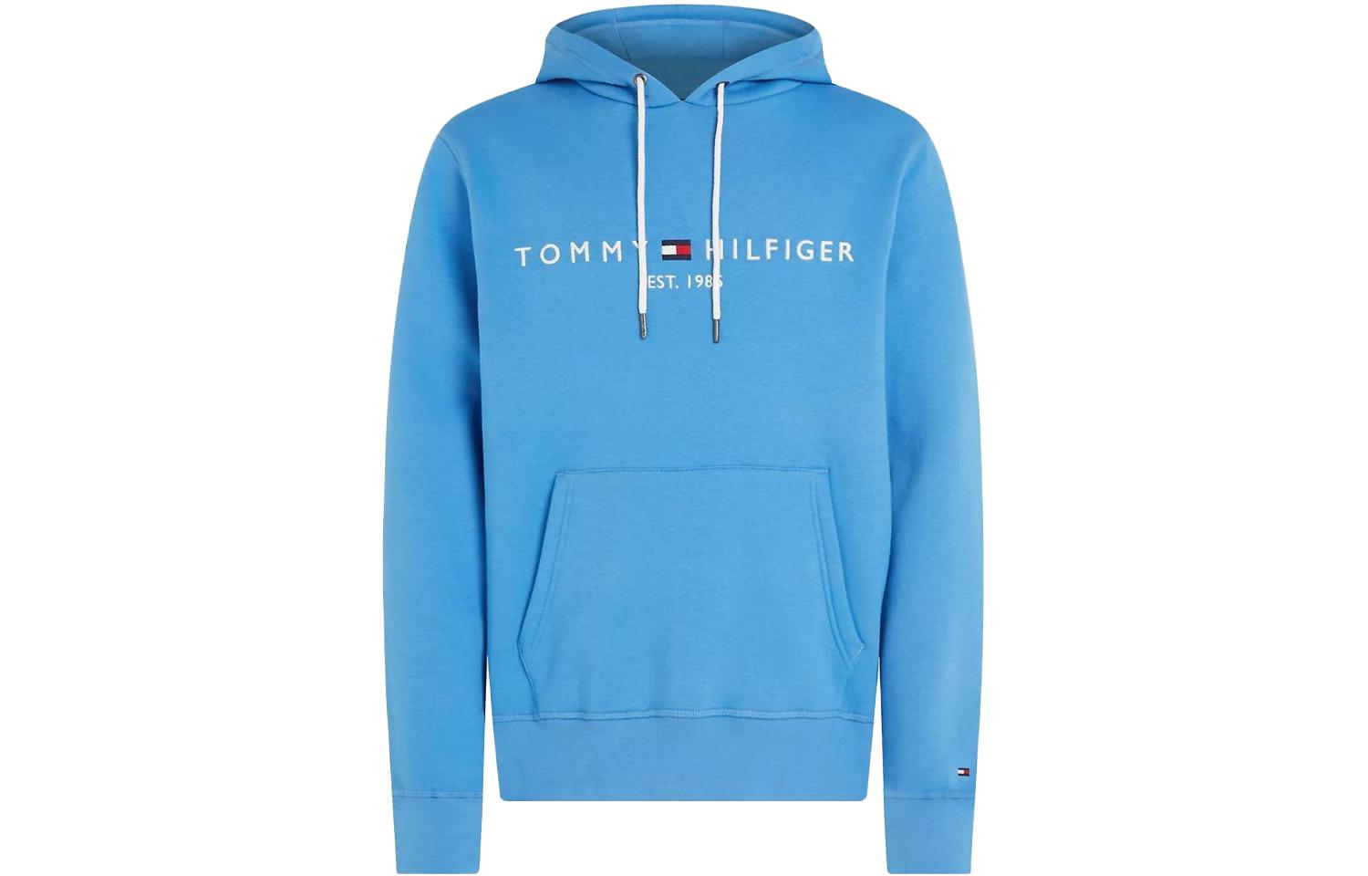 Tommy Hilfiger Big Logo Hoodie Pullover Sweatshirt - Blue MW32970-C4G