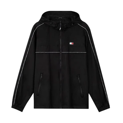 Tommy Hilfiger Black Casual Outdoor Sports Hooded Jacket DM0DM18697-BDS