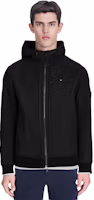 Lookbook Tommy Hilfiger Black Casual Zip-Up Hoodie Jacket Long Sleeve Travel Wear 151AP383-blk