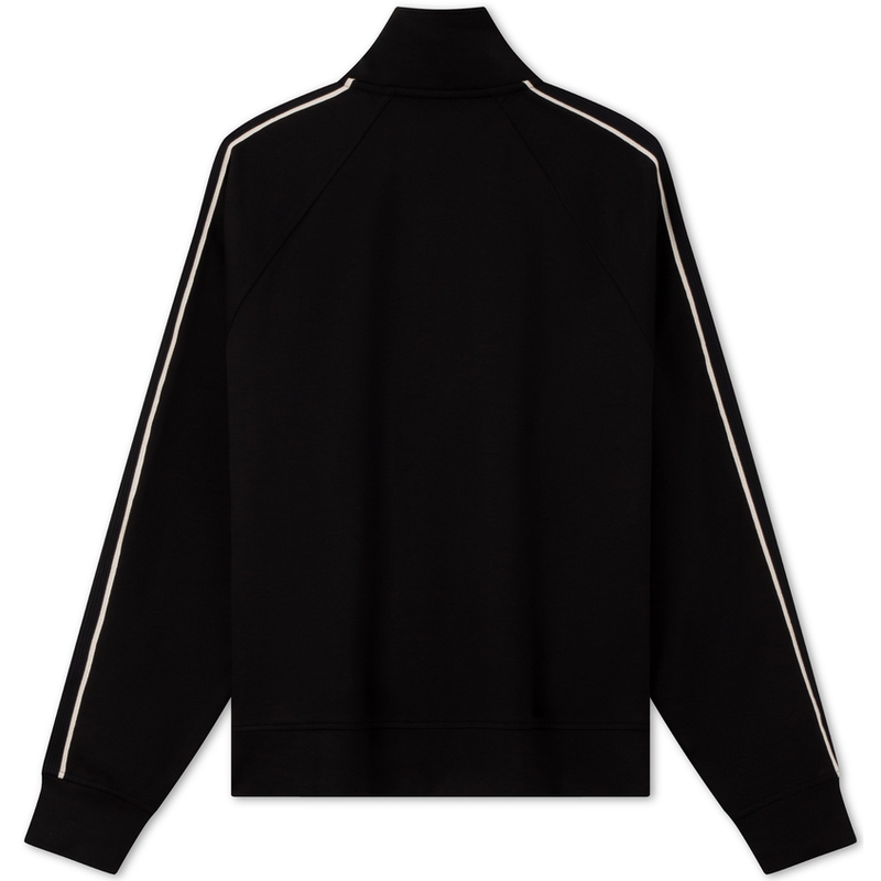 Lookbook Tommy Hilfiger 黑色刺繡拉鍊運動夾克毛衣 MW0MW33716