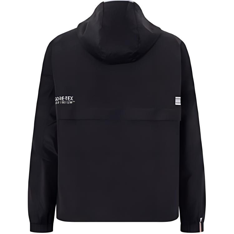 Tommy Hilfiger Black Letter Print Drawstring Hooded Jacket MW0MW20972