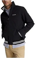 Tommy Hilfiger Black Letter Print Striped Collar Jacket M78J8297-BDS Tommy Hilfiger Black Letter Print Striped Collar Jacket M78J8297-BDS