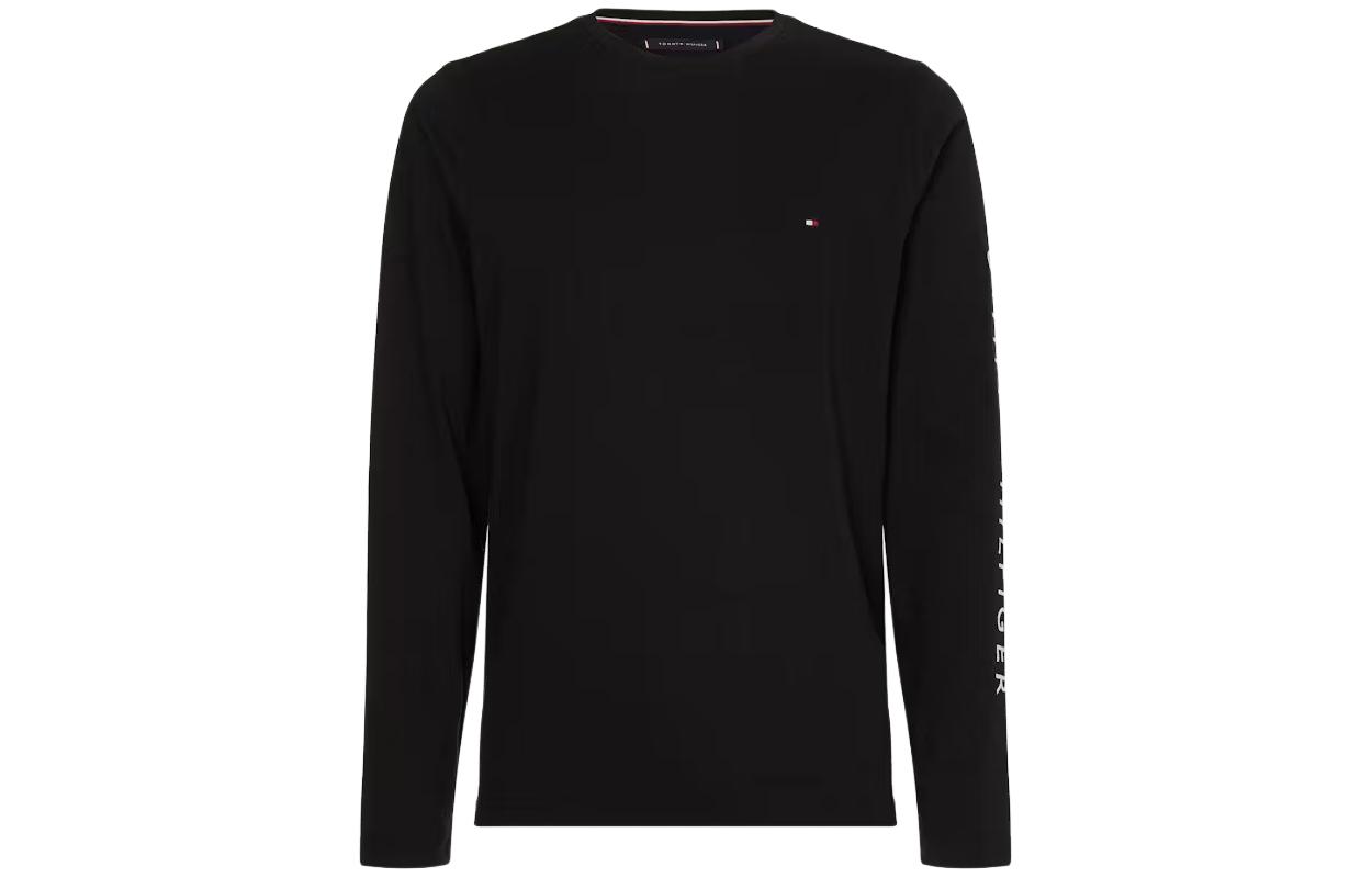 Tommy Hilfiger Black Logo Crewneck Long Sleeve Sweatshirt MW0MW09096-BDS