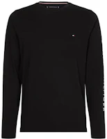 Tommy Hilfiger Black Logo Crewneck Long Sleeve Sweatshirt MW0MW09096-BDS Tommy Hilfiger Black Logo Crewneck Long Sleeve Sweatshirt MW0MW09096-BDS