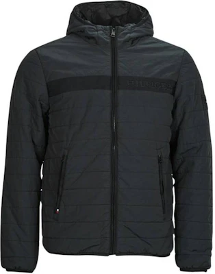 湯米希爾費格 男士黑色標誌印花連帽羽絨外套 MW0MW31639-BDS Buy 湯米希爾費格 男士黑色標誌印花連帽羽絨外套 MW0MW31639-BDS