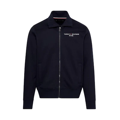 Tommy Hilfiger Black Slim Fit Zip Jacket with Embroidered Logo MW0MW29327DW5