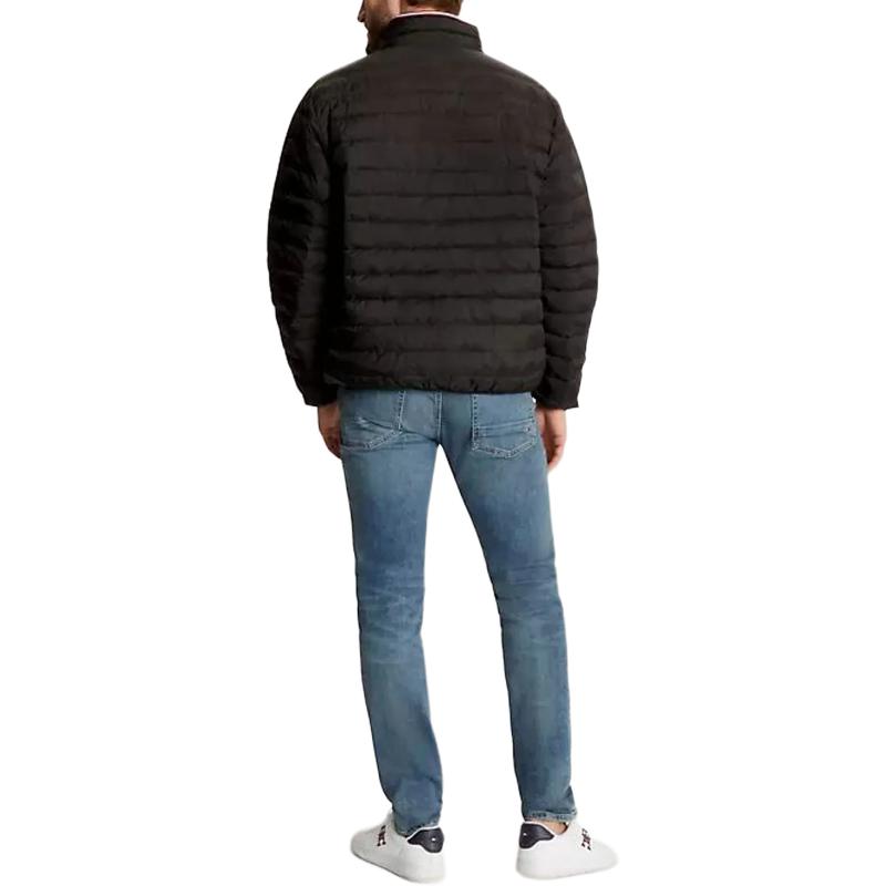 Shop Tommy Hilfiger Jaket Hitam Kerah Standar Lengan Panjang Resleting 78J6192-BDS