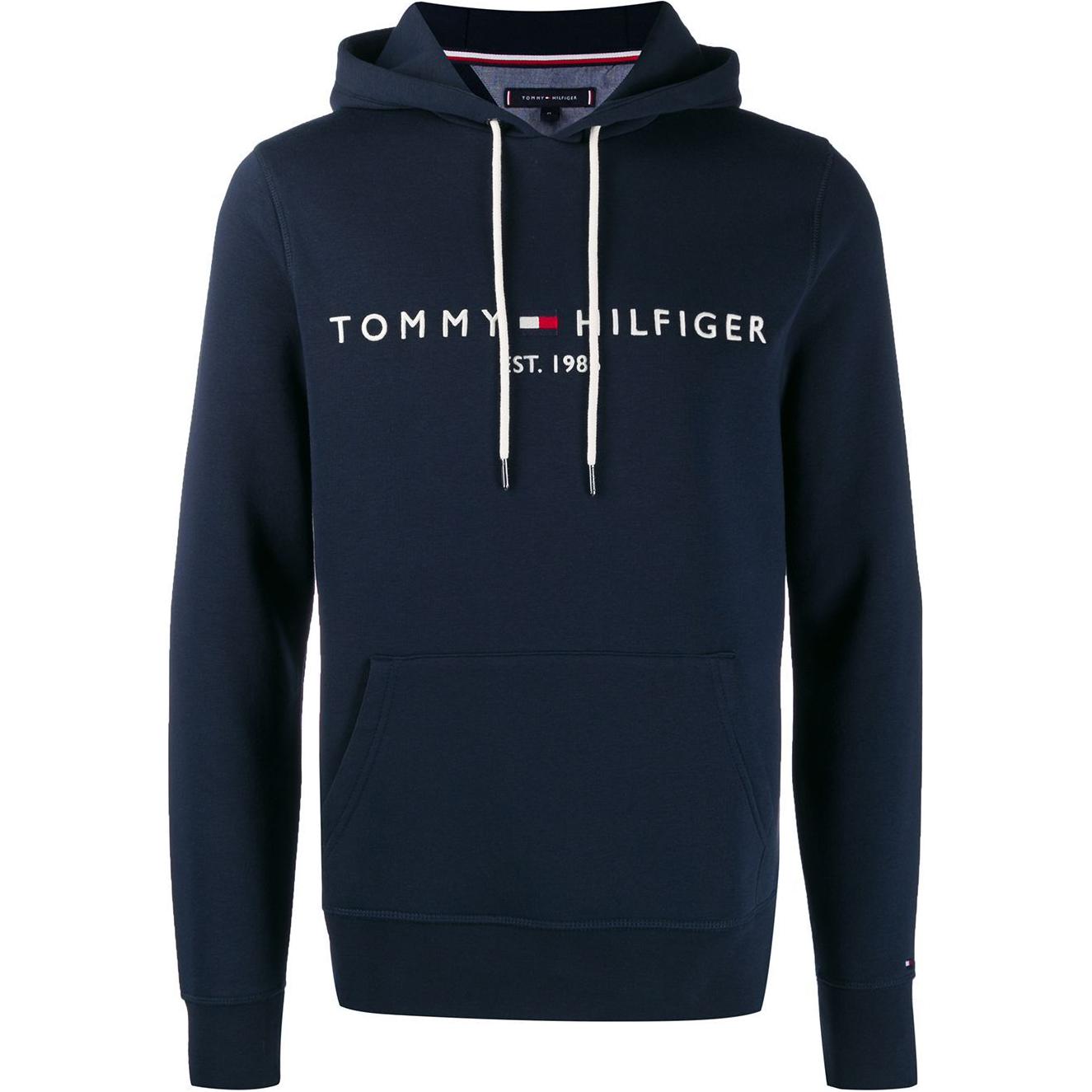 Tommy Hilfiger Blue Hoodie with Embroidered Logo MW0MW10752-NAVY