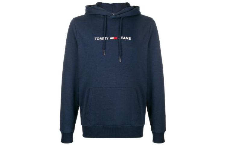 Tommy Hilfiger Blue Hoodie with Logo Print - Fall/Winter Long Sleeve 78J7198-410
