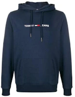 Tommy Hilfiger Blue Hoodie with Logo Print - Fall/Winter Long Sleeve 78J7198-410 Tommy Hilfiger Blue Hoodie with Logo Print - Fall/Winter Long Sleeve 78J7198-410
