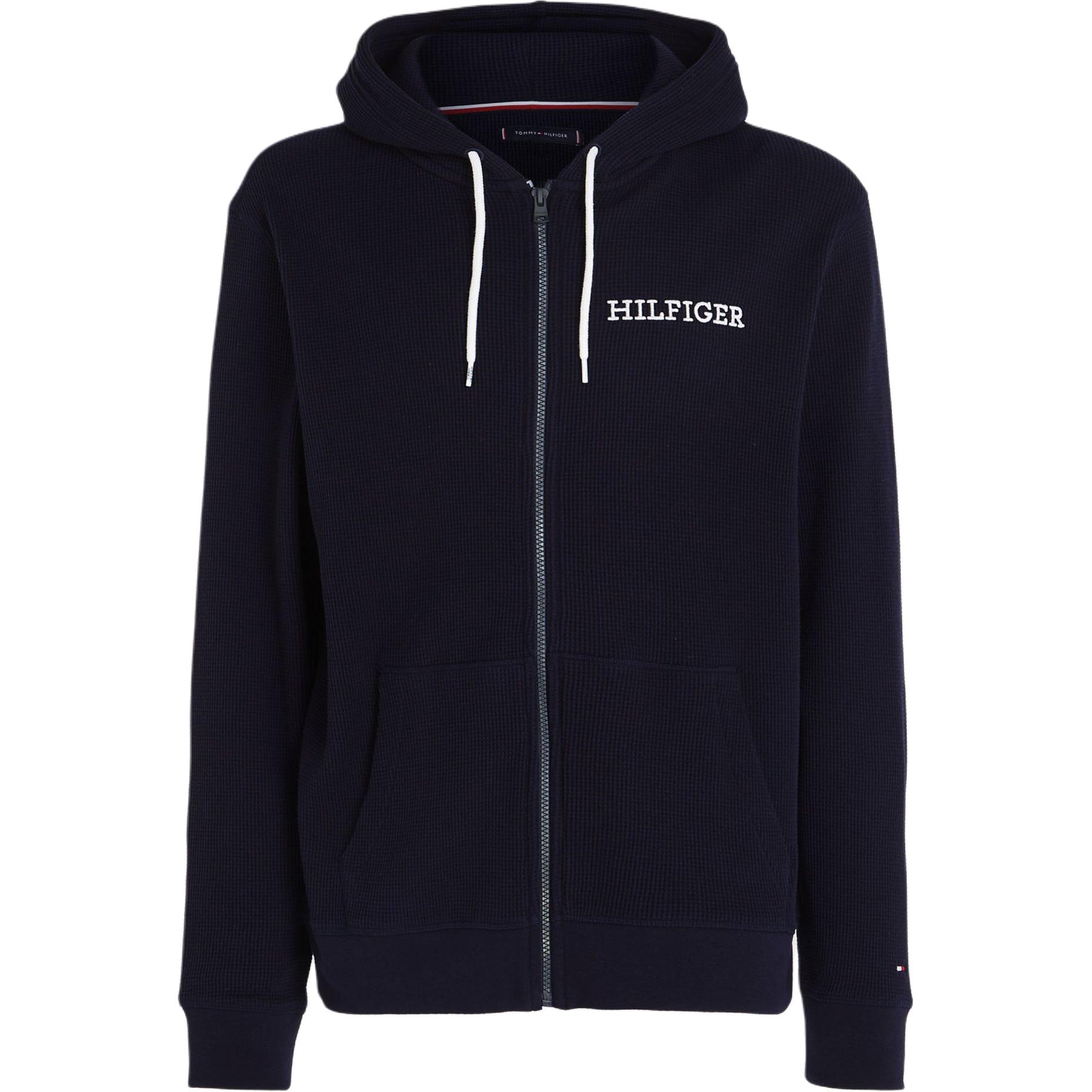 Tommy Hilfiger Blue Slim Fit Hoodie Logo Zip-Up Jacket UM0UM03131-DW5