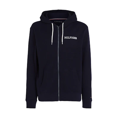 Tommy Hilfiger Blue Slim Fit Hoodie Logo Zip-Up Jacket UM0UM03131-DW5