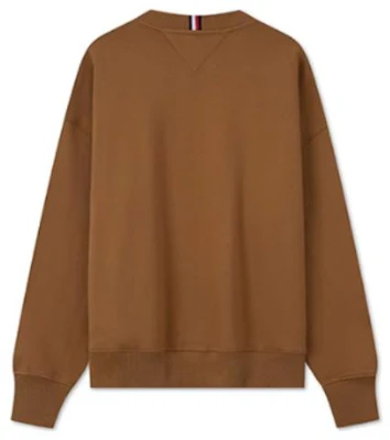 汤米希尔费格棕色刺绣标志纯棉圆领卫衣 MW0MW32671 Lookbook 汤米希尔费格棕色刺绣标志纯棉圆领卫衣 MW0MW32671