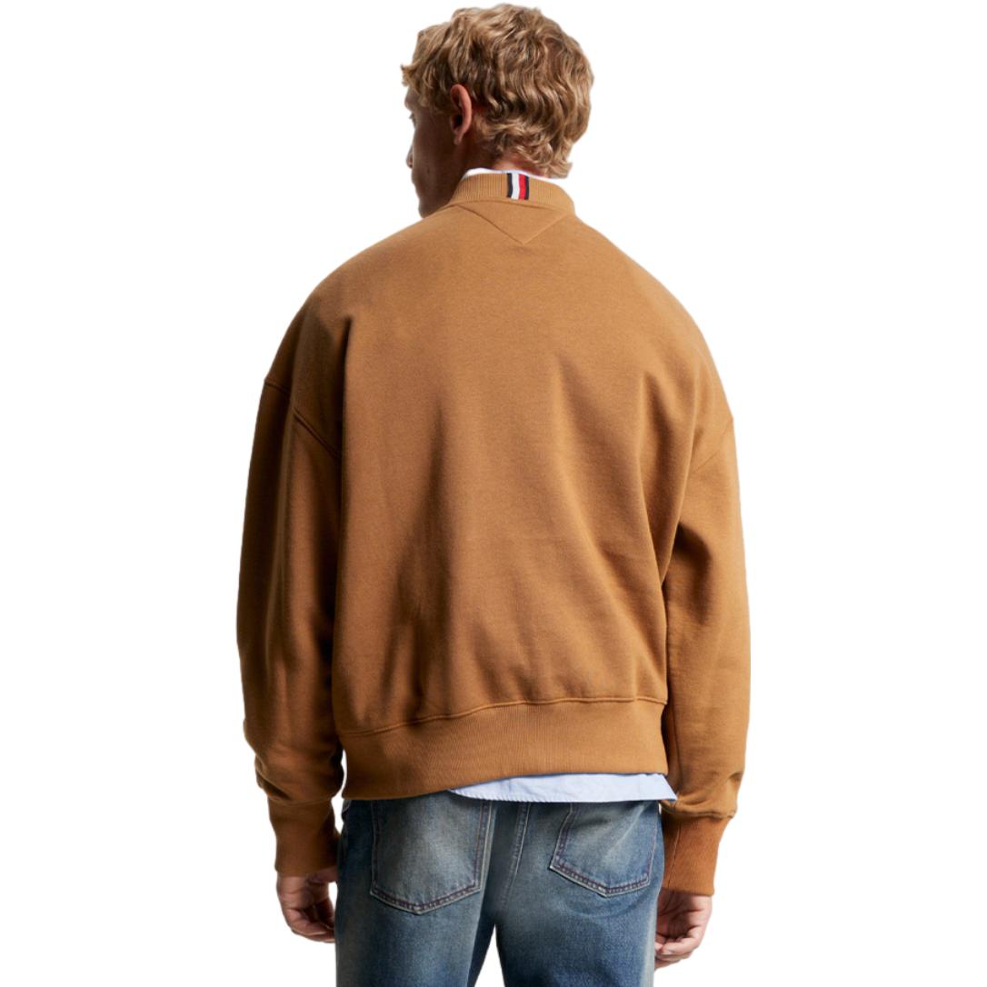 Purchase 汤米希尔费格棕色刺绣标志纯棉圆领卫衣 MW0MW32671