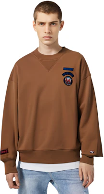 汤米希尔费格棕色刺绣标志纯棉圆领卫衣 MW0MW32671 Details for 汤米希尔费格棕色刺绣标志纯棉圆领卫衣 MW0MW32671