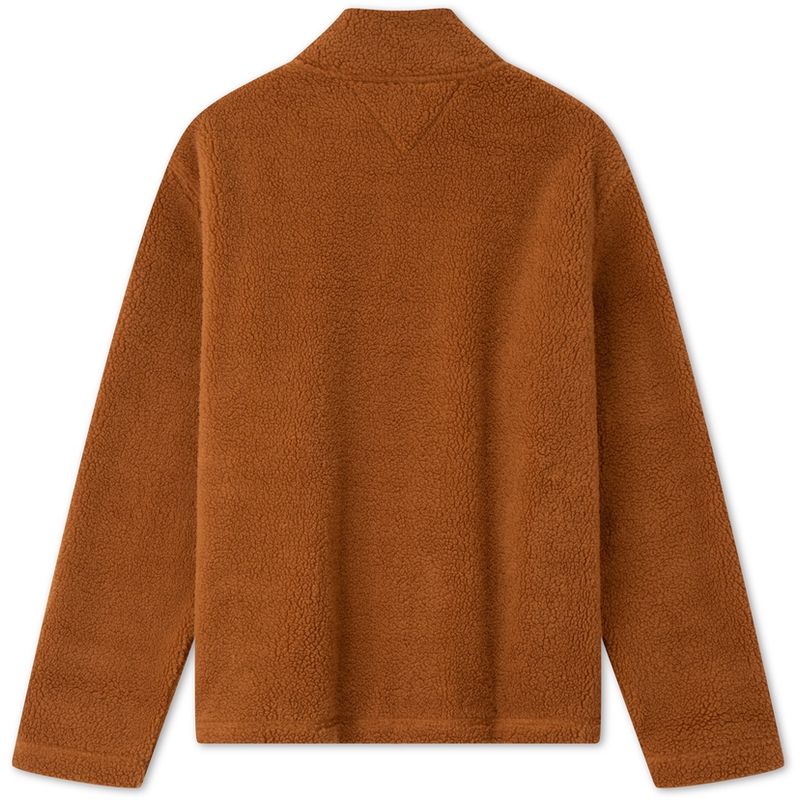 Lookbook Tommy Hilfiger 棕色羊毛拉鍊外套 - 休閒保暖毛衣 MW0MW37228