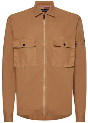 Tommy Hilfiger Jaket Cokelat Zip-Up Solid Collar MW0MW28385GW8 Buy Tommy Hilfiger Jaket Cokelat Zip-Up Solid Collar MW0MW28385GW8