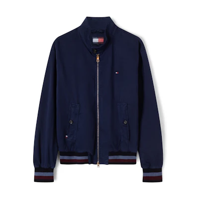 Tommy Hilfiger Capsule Colorblock Embroidered Logo Stand Collar Jacket Men MW0MW31167