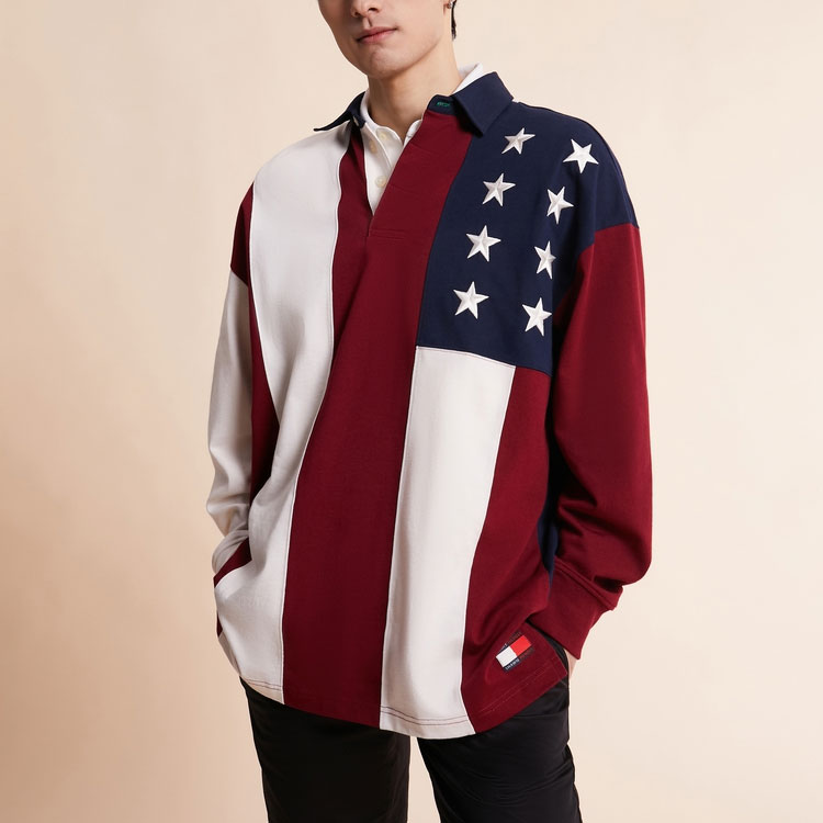 Purchase 汤米·希尔费格胶囊系列宽松拼色卫衣 红白蓝 MW0MW31341