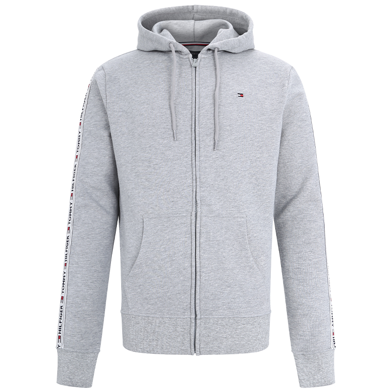 Tommy Hilfiger Casual Circular Logo Zip Hoodie Grey UM0UM00708P01