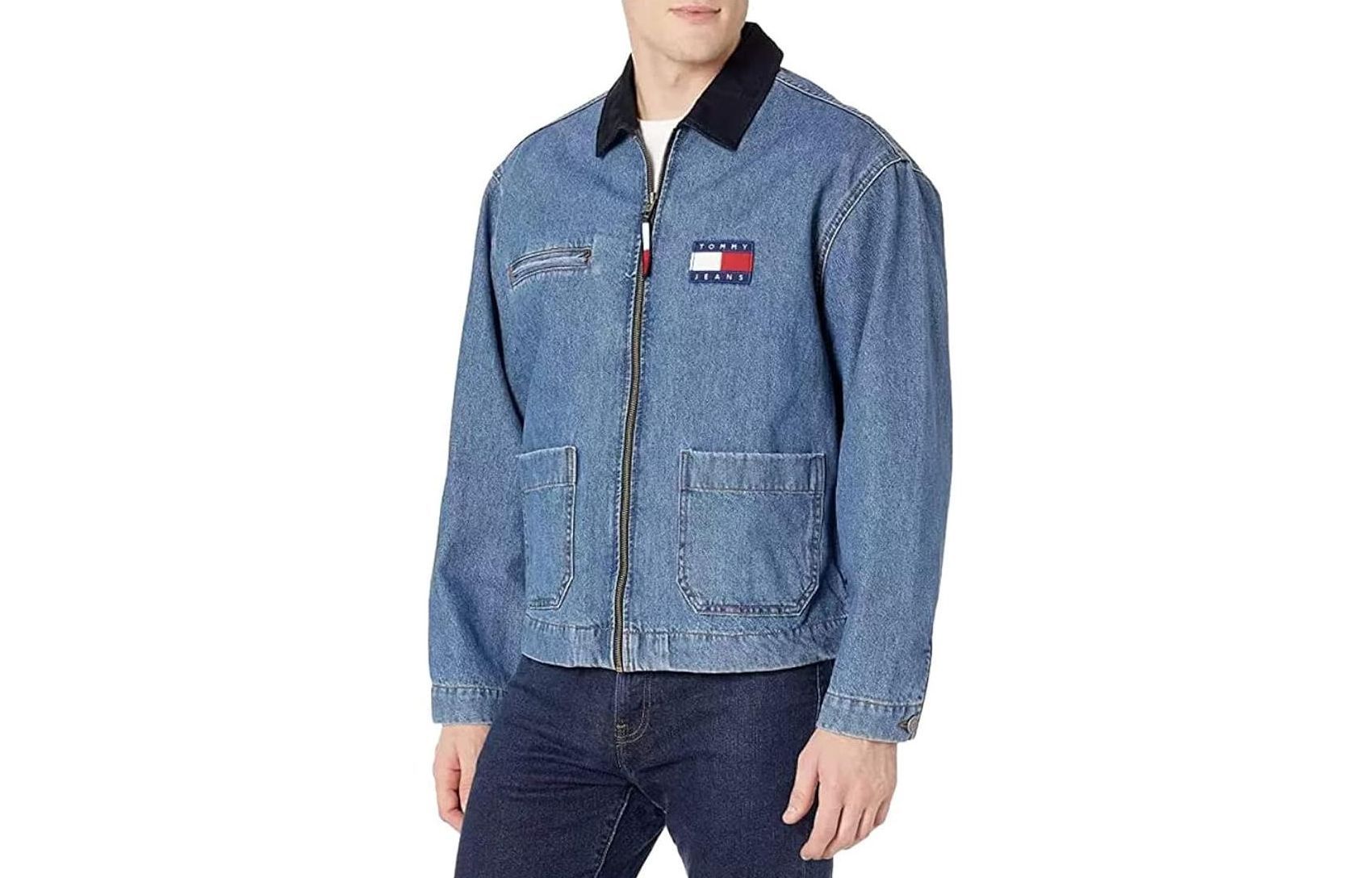 Tommy Hilfiger Casual Denim Jacket with Collar Long Sleeve - Blue 78J1207-400