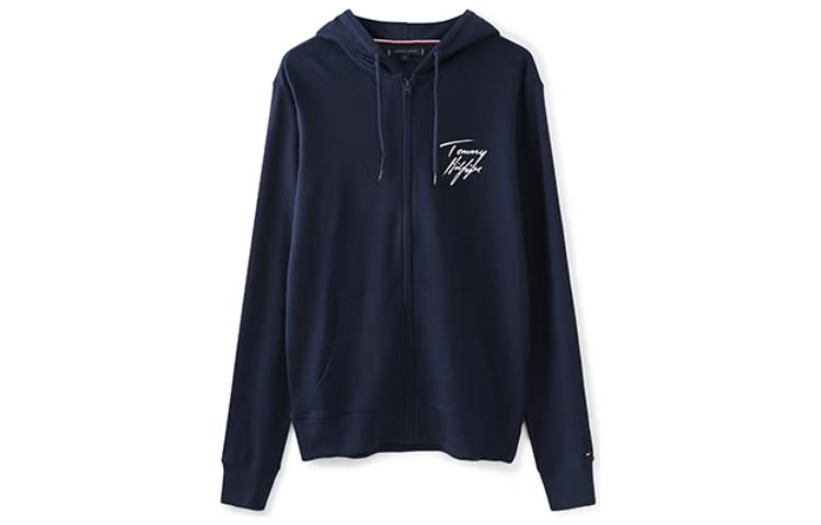 Tommy Hilfiger Casual Logo Hoodie Jacket with Signature Print UM0UM02244