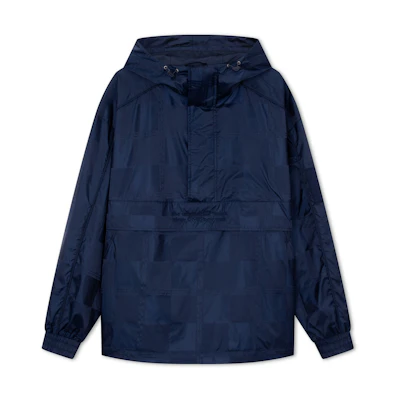 Tommy Hilfiger Checkerboard Half-Zip Loose Hoodie Jacket Unisex Navy Blue DM0DM18498-DCC