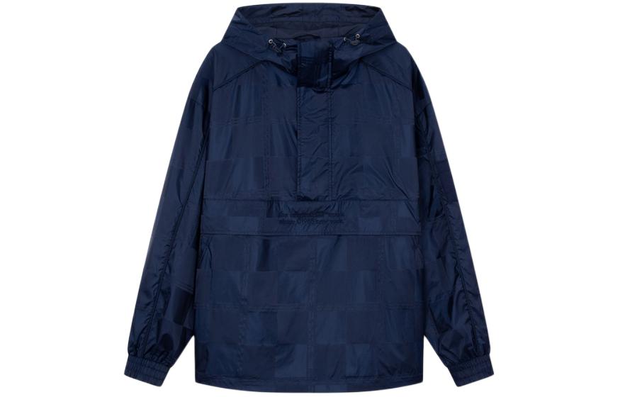 Order Tommy Hilfiger 格子半拉鍊寬鬆連帽外套 男女款 海軍藍 DM0DM18498-DCC