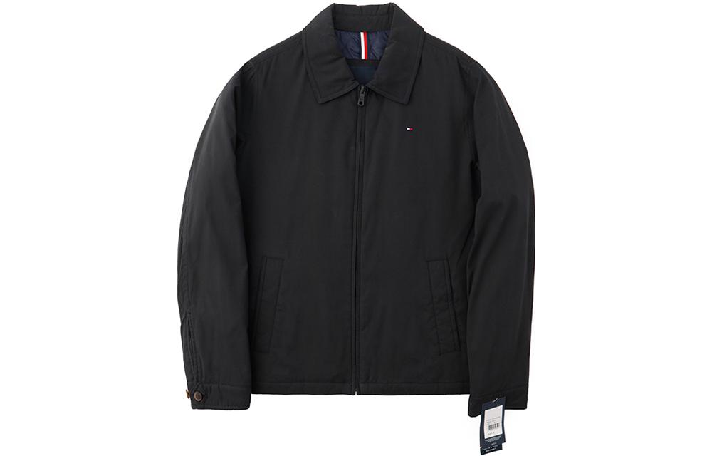 Order 汤米·希尔费格经典黑色刺绣Logo商务休闲男士夹克 TM-159AK644