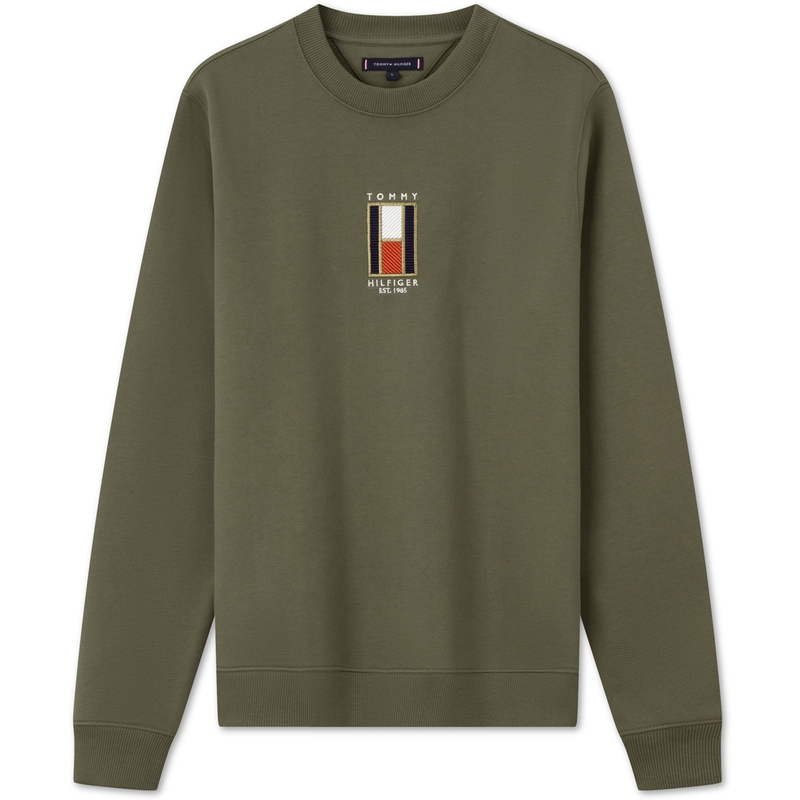 Tommy Hilfiger Classic Embroidered Flag Logo Crewneck Sweatshirt MW0MW35533