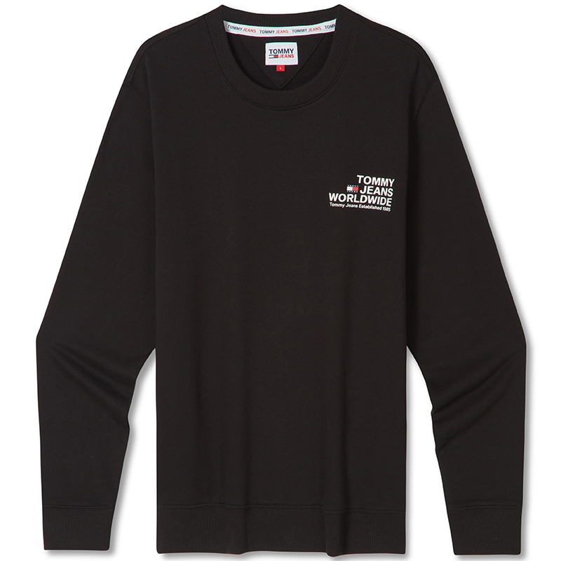 Tommy Hilfiger Classic Logo Print Crewneck Cotton Sweatshirt DM0DM17780