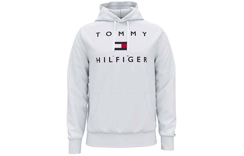 Tommy Hilfiger Classic Retro College Hoodie Unisex White Pullover 78J3820110
