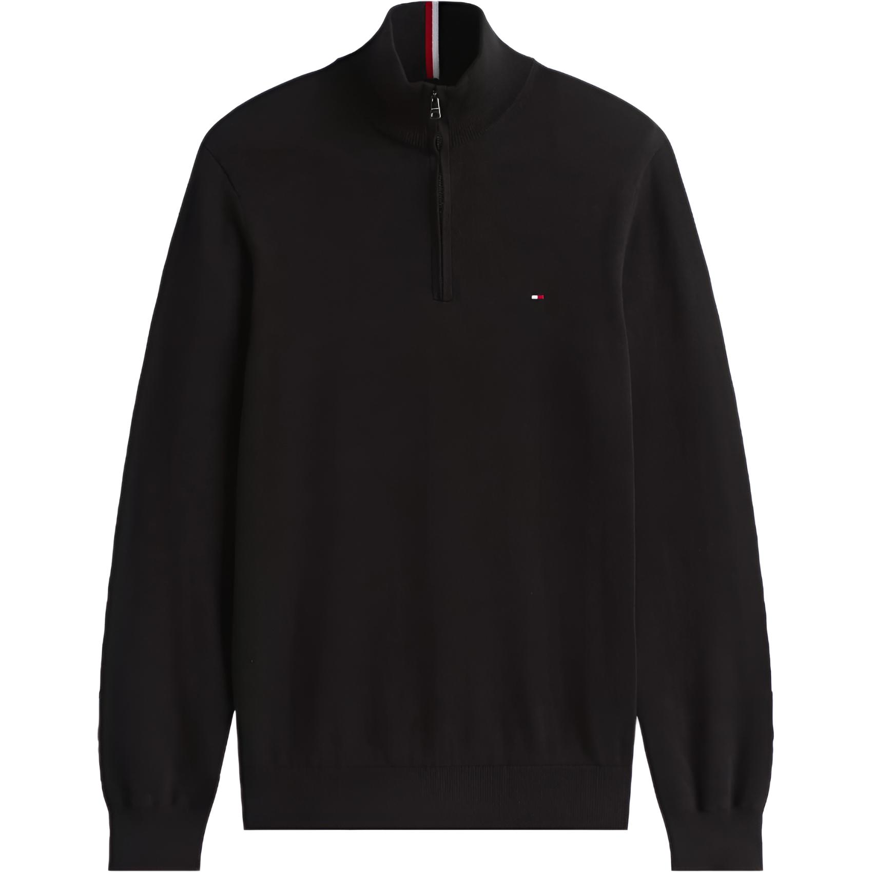 Tommy Hilfiger Classic Solid Pullover Sweatshirt Black - Spring/Fall Casual 78J6867-001