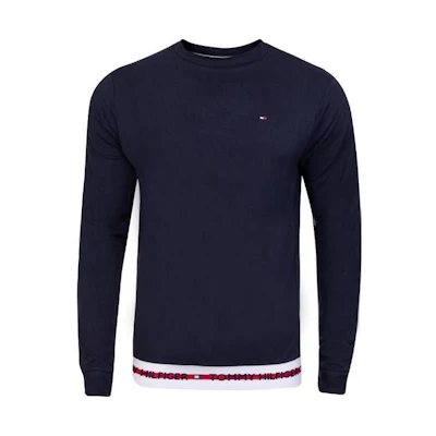 Tommy Hilfiger Colorblock Crewneck Loose Sweatshirt Blue UM0UM01928DW5