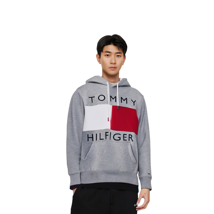 Details for Tommy Hilfiger 拼色刺繡抽繩連帽套頭衫 08678J1753-