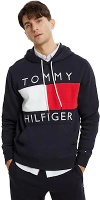 Tommy Hilfiger 拼色刺繡抽繩連帽套頭衫 08678J1753- 2